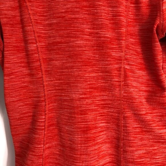 Shambhala Salmon Red Heathered Zip Up Mock Neck Sweater  size XS - Picture 11 of 14